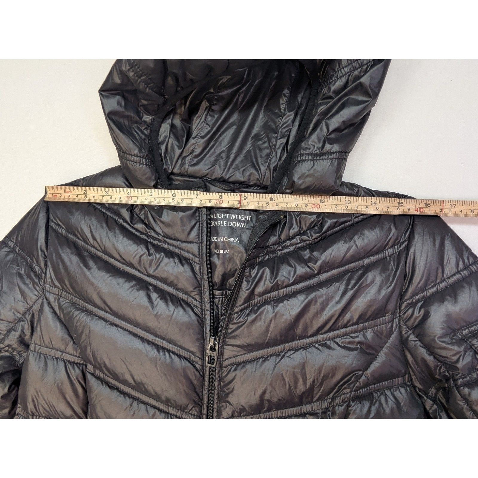 Miss Sixty Womens Ultra Lightweight Packable Down Puffer Jacket Long Hooded Sz M — image 5 of 8